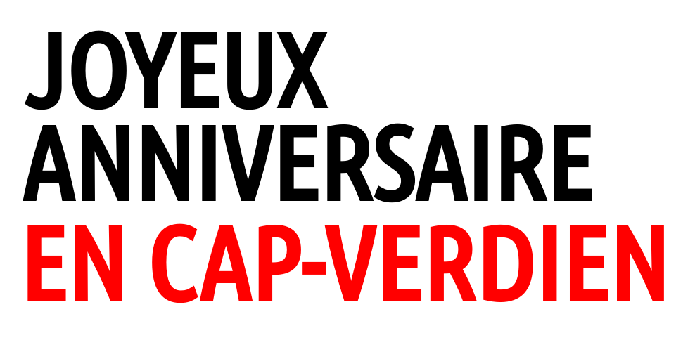 Joyeux Anniversaire En Cap-Verdien